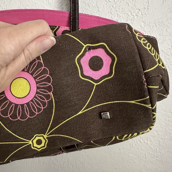 Vintage Billy Bag 70s Flower Power Canvas Shoulder Bag - Picture 11 of 12